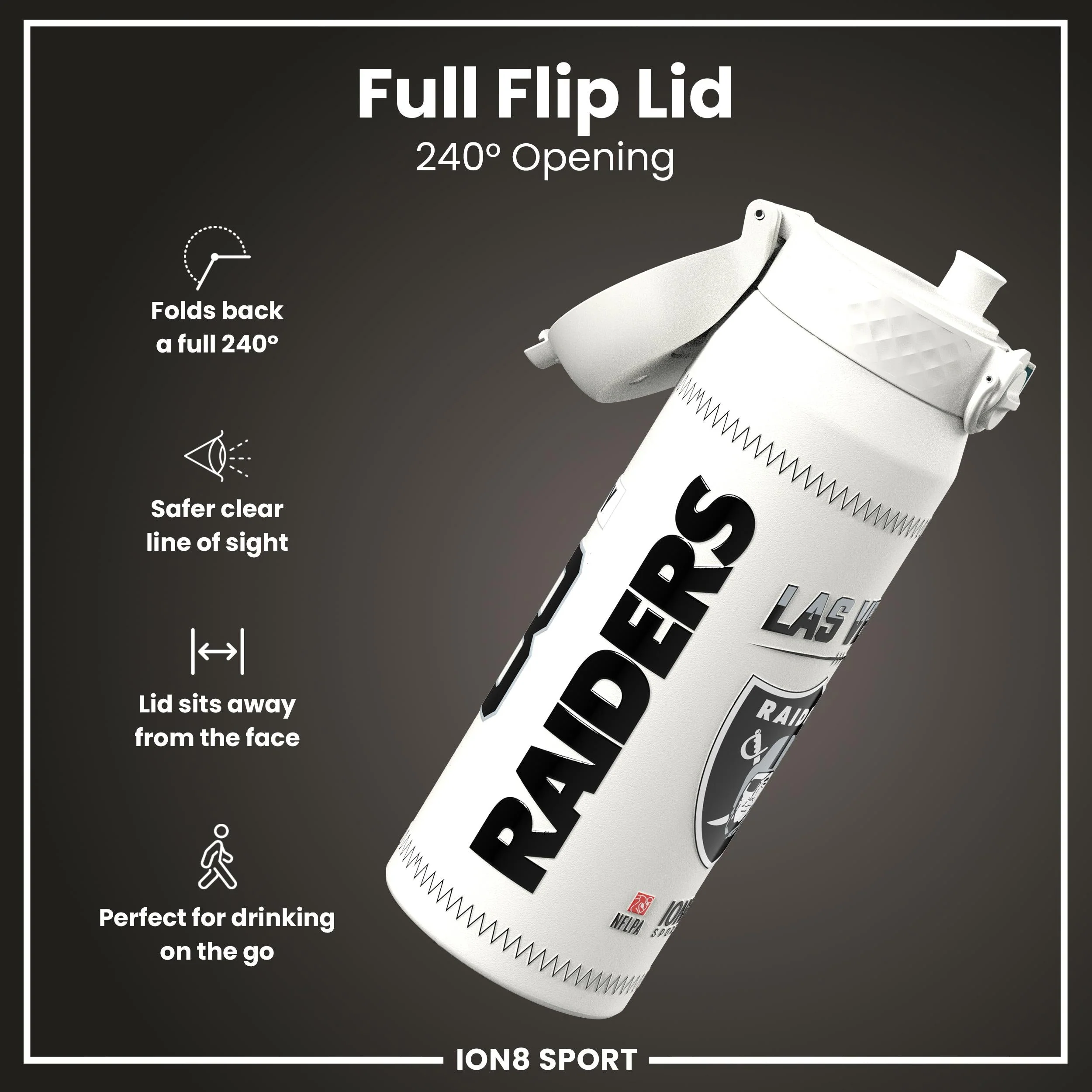 NFL x ION8, Isolierte Edelstahl, Crosby Raiders, 750 ml - Image 4