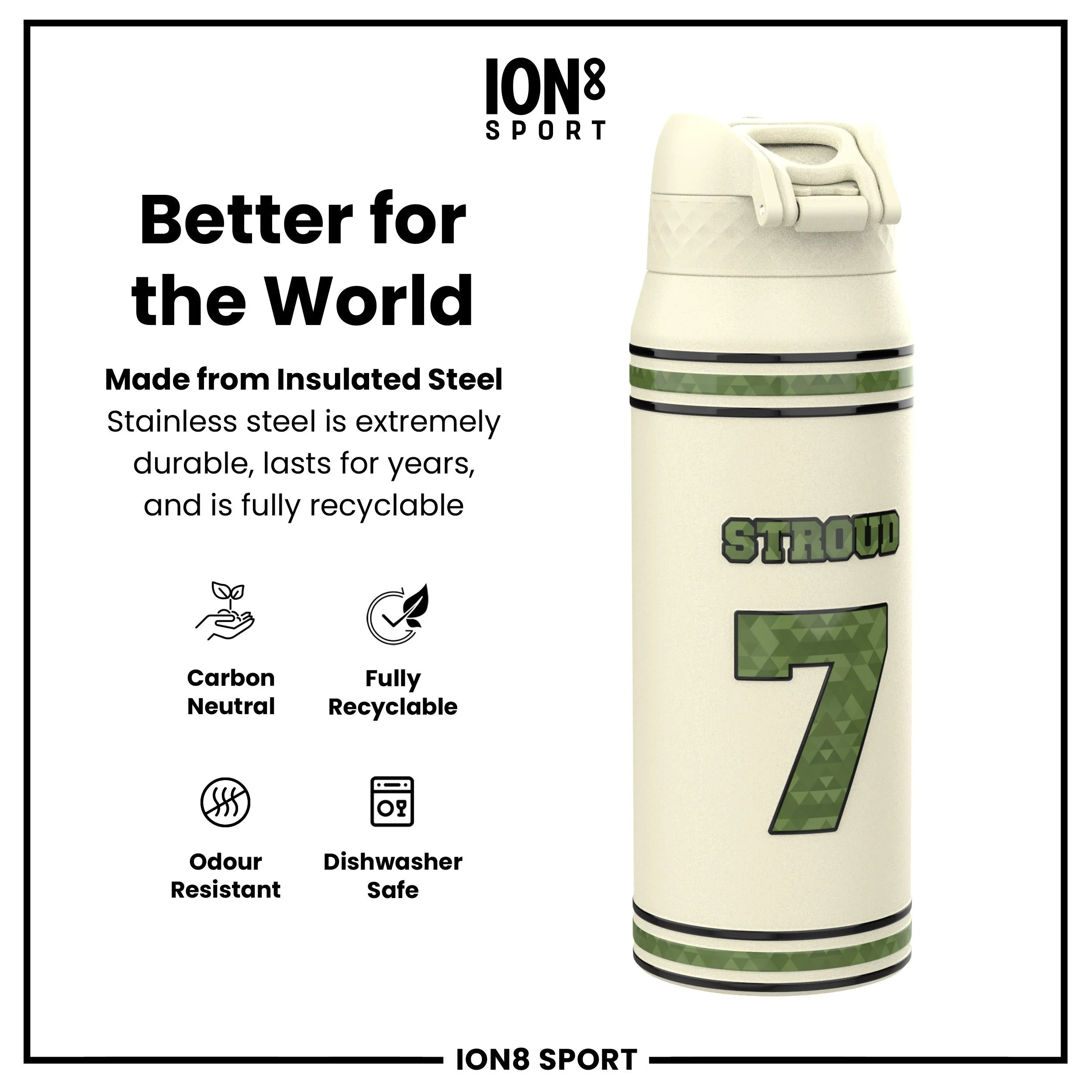 NFL x ION8, Isolierte Edelstahl, Icon Series, C.J. Stroud, 750 ml - Image 5