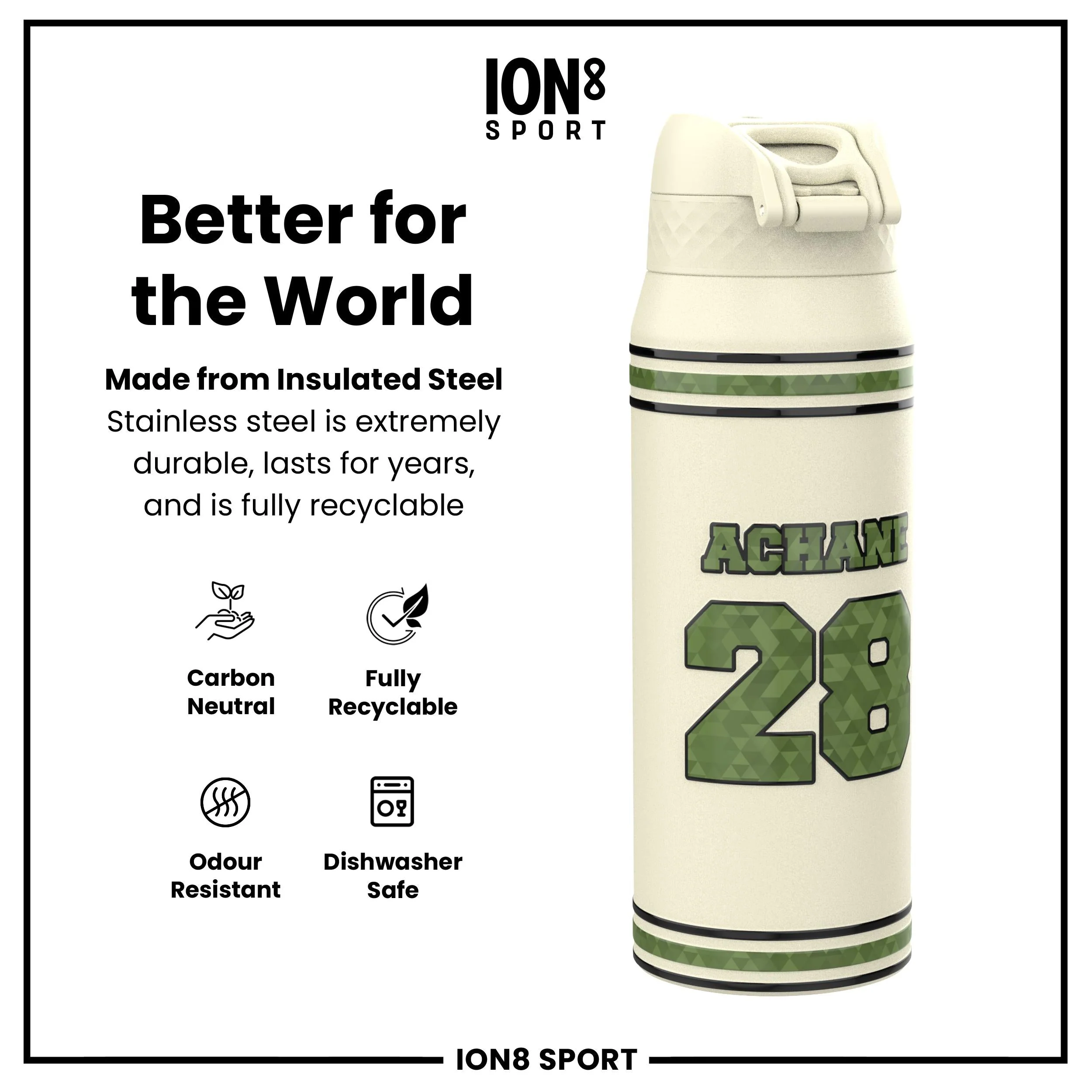 NFL x ION8, Isolierte Edelstahl, Icon Series, De'Von Achane, 750 ml - Image 5