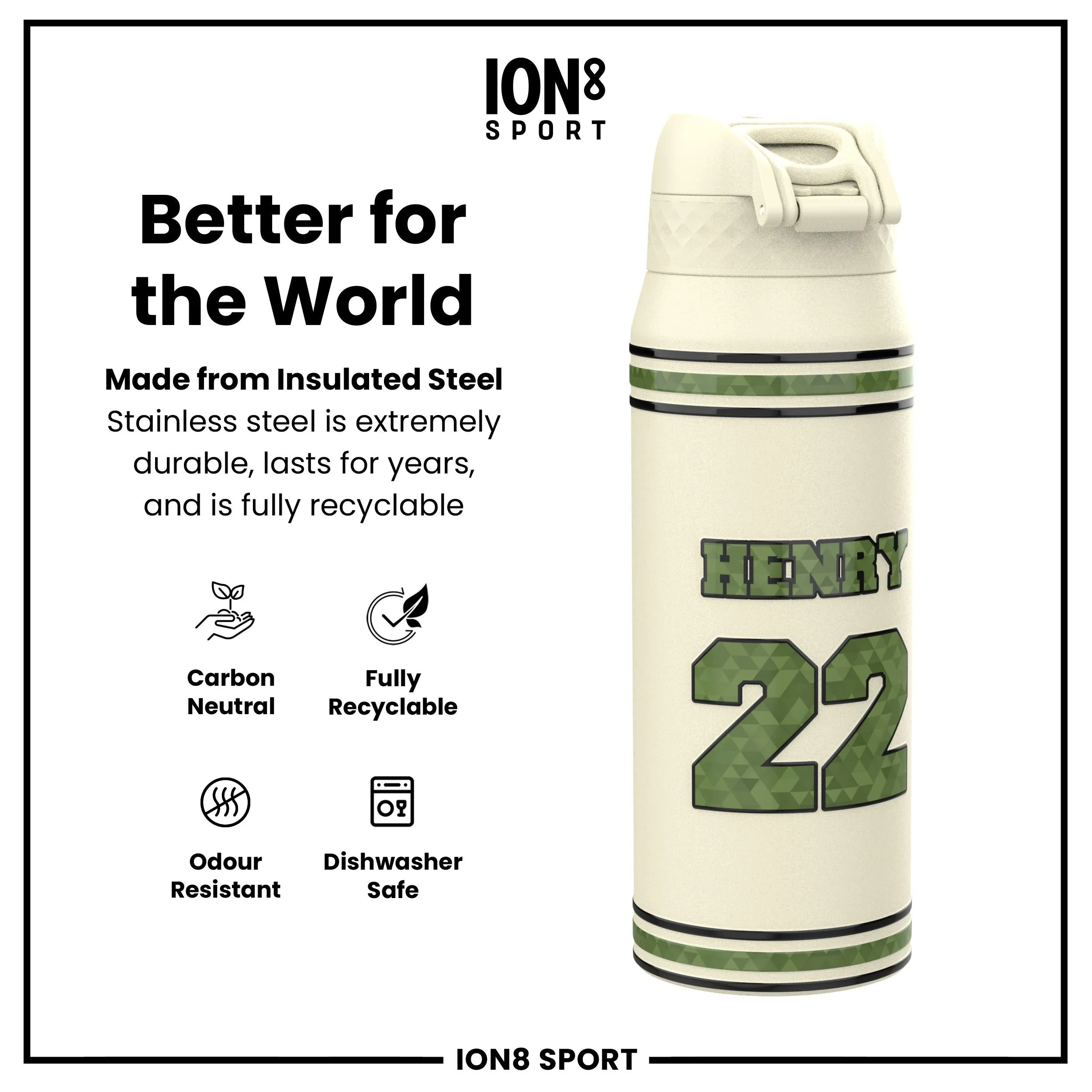 NFL x ION8, Isolierte Edelstahl, Icon Series, Derrick Henry, 750 ml - Image 5