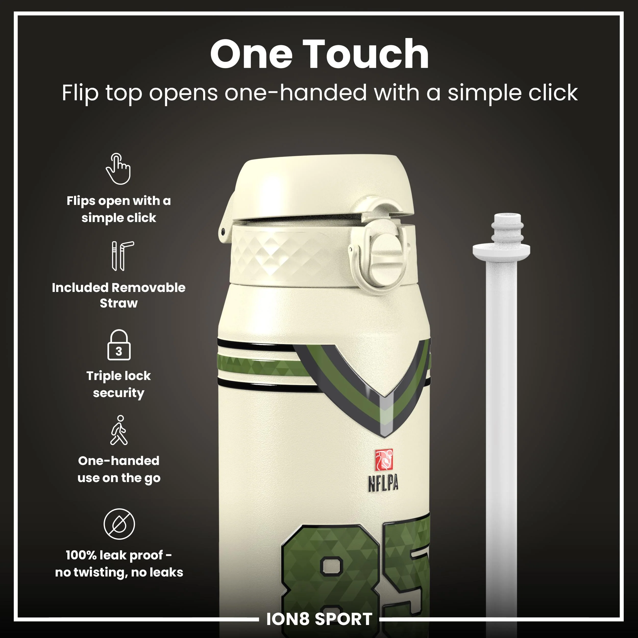 NFL x ION8, Isolierte Edelstahl, Icon Series, George Kittle, 750 ml - Image 3