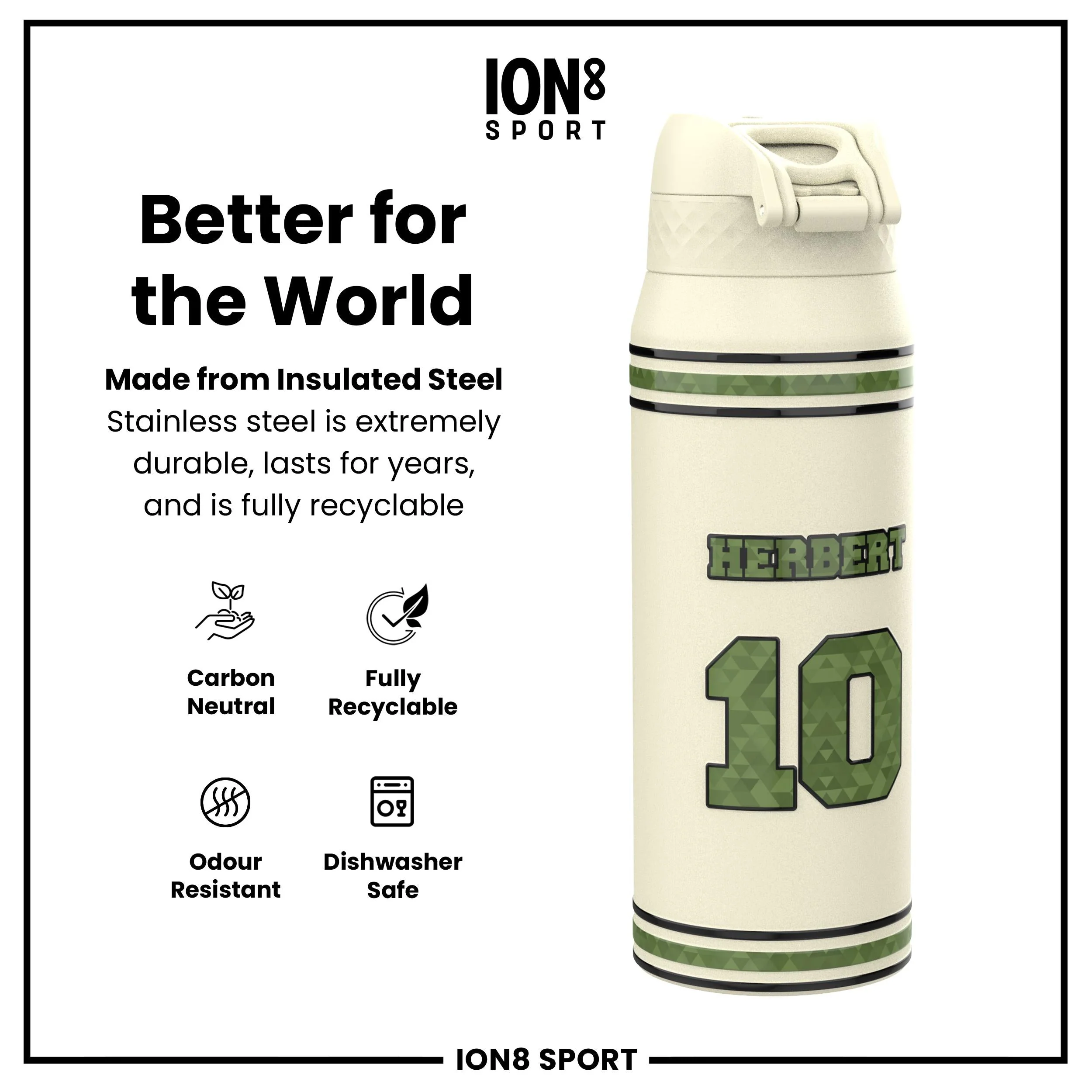 NFL x ION8, Isolierte Edelstahl, Icon Series, Justin Herbert, 750 ml - Image 5