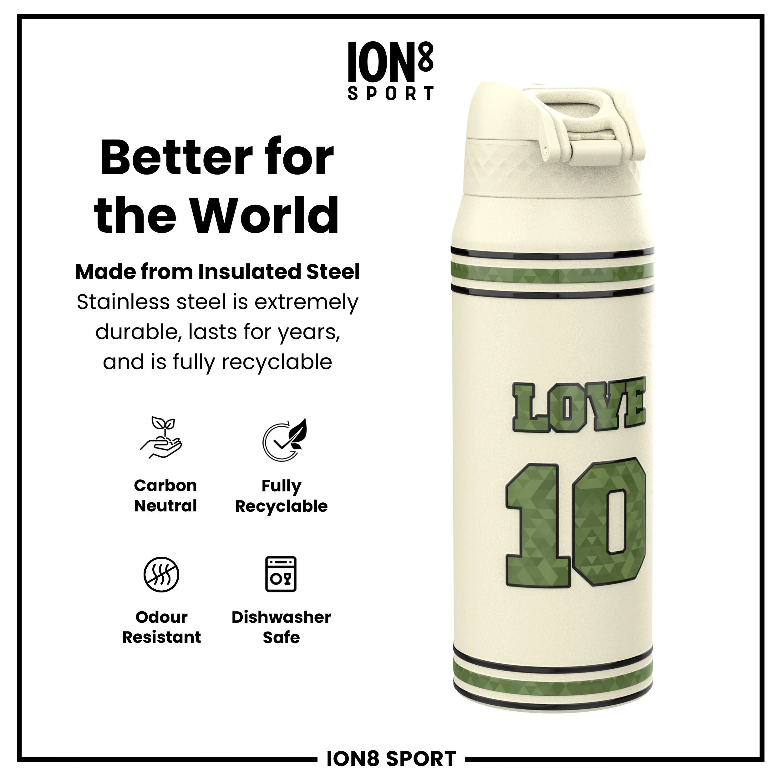 NFL x ION8, Isolierte Edelstahl, Icon Series, Jordan Love, 750 ml - Image 5