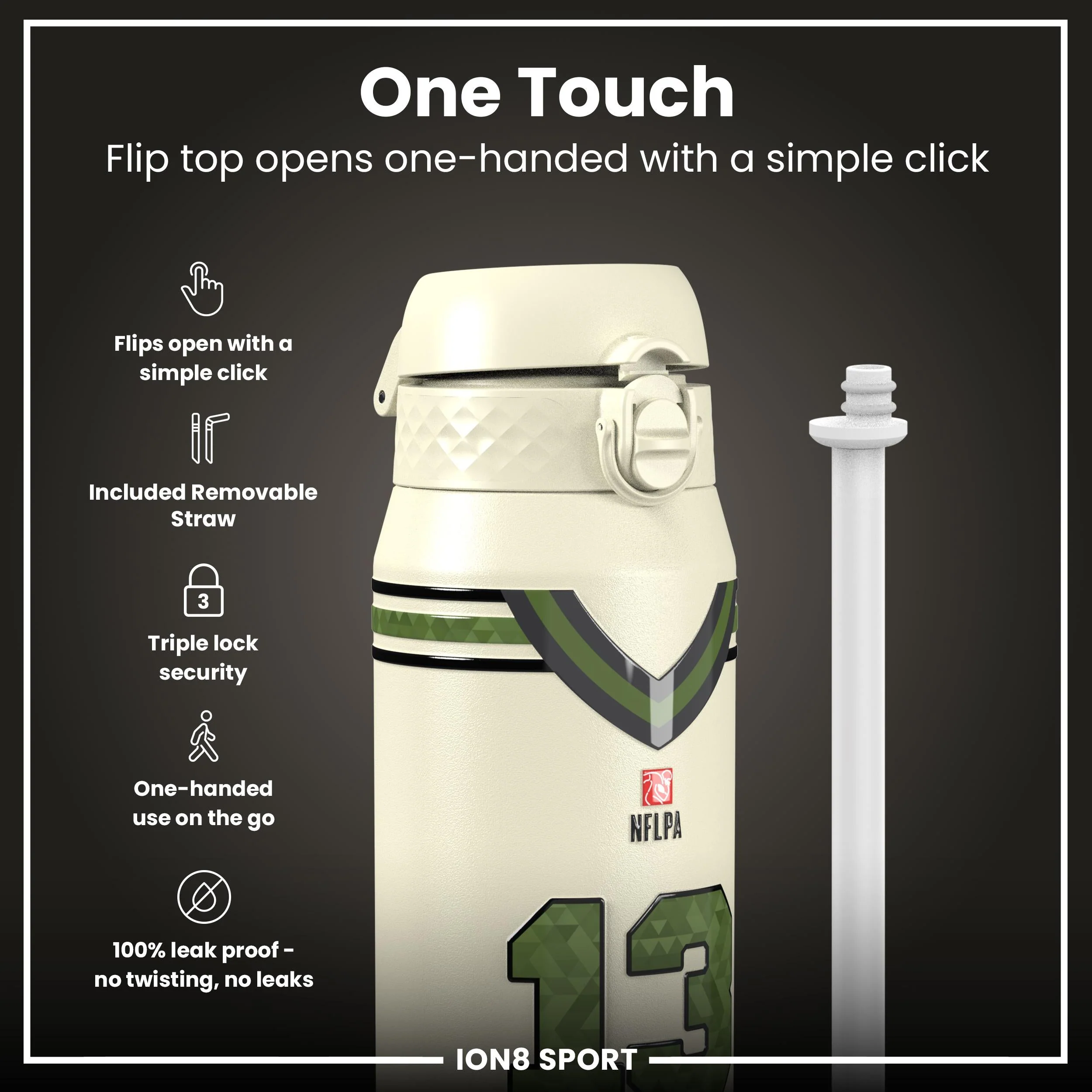 NFL x ION8, Isolierte Edelstahl, Icon Series, Mike Evans, 750 ml - Image 3