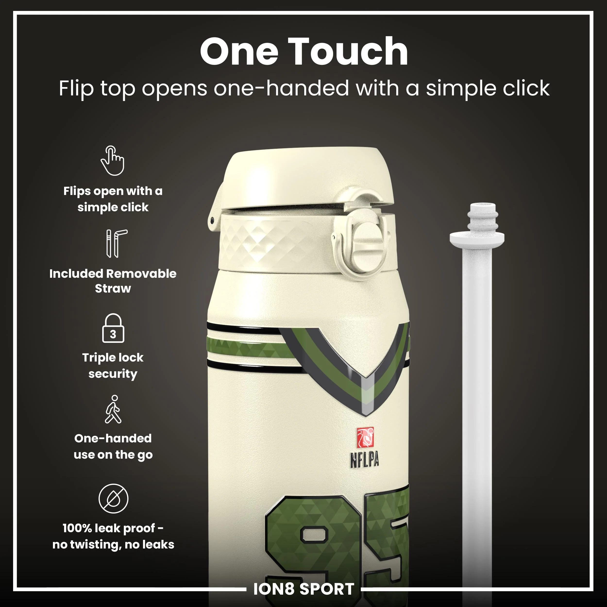 NFL x ION8, Isolierte Edelstahl, Icon Series, Myles Garrett, 750 ml - Image 3