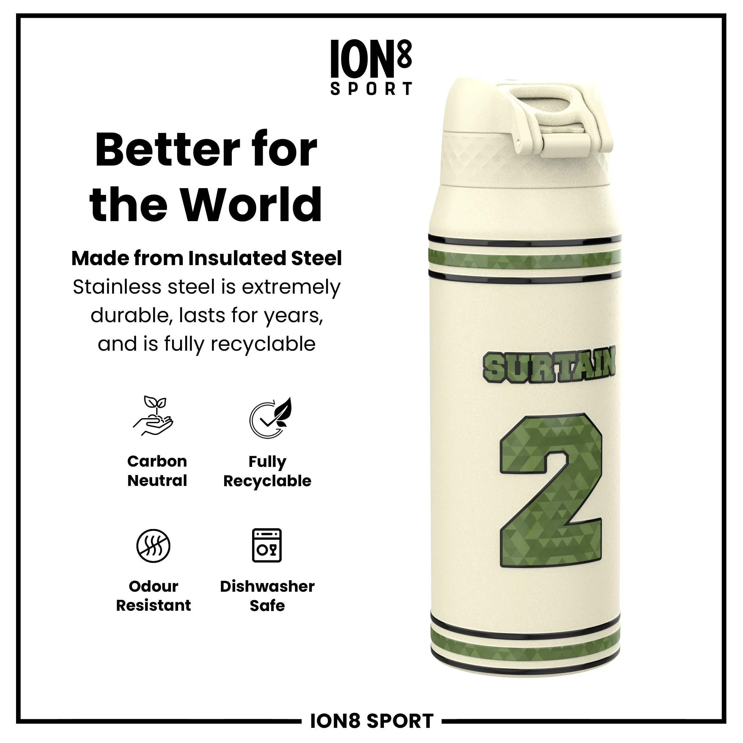NFL x ION8, Isolierte Edelstahl, Icon Series, Pat Surtain, 750 ml - Image 5