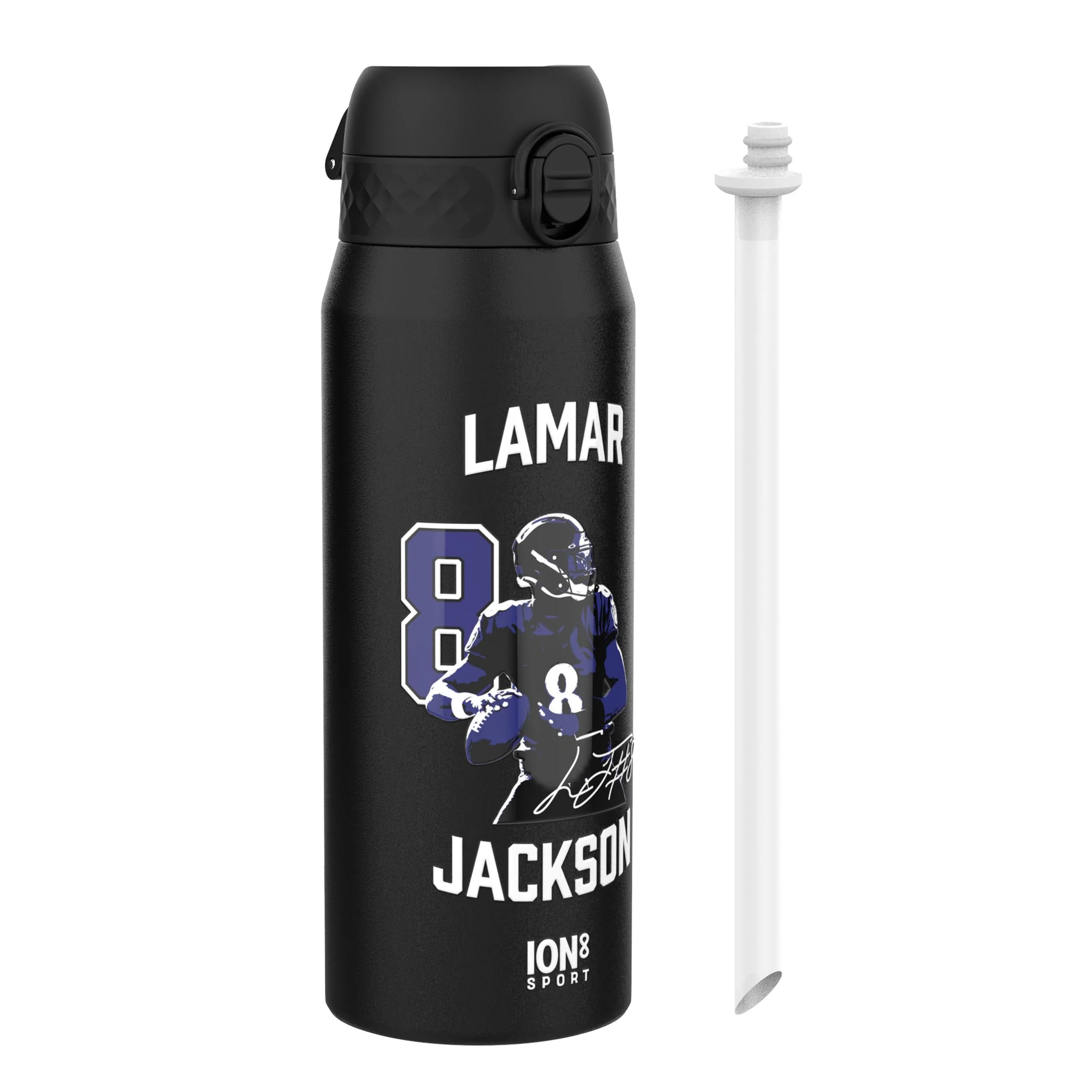 NFL x ION8, Isolierte Edelstahl, Locked In Series, Lamar Jackson, 750 ml