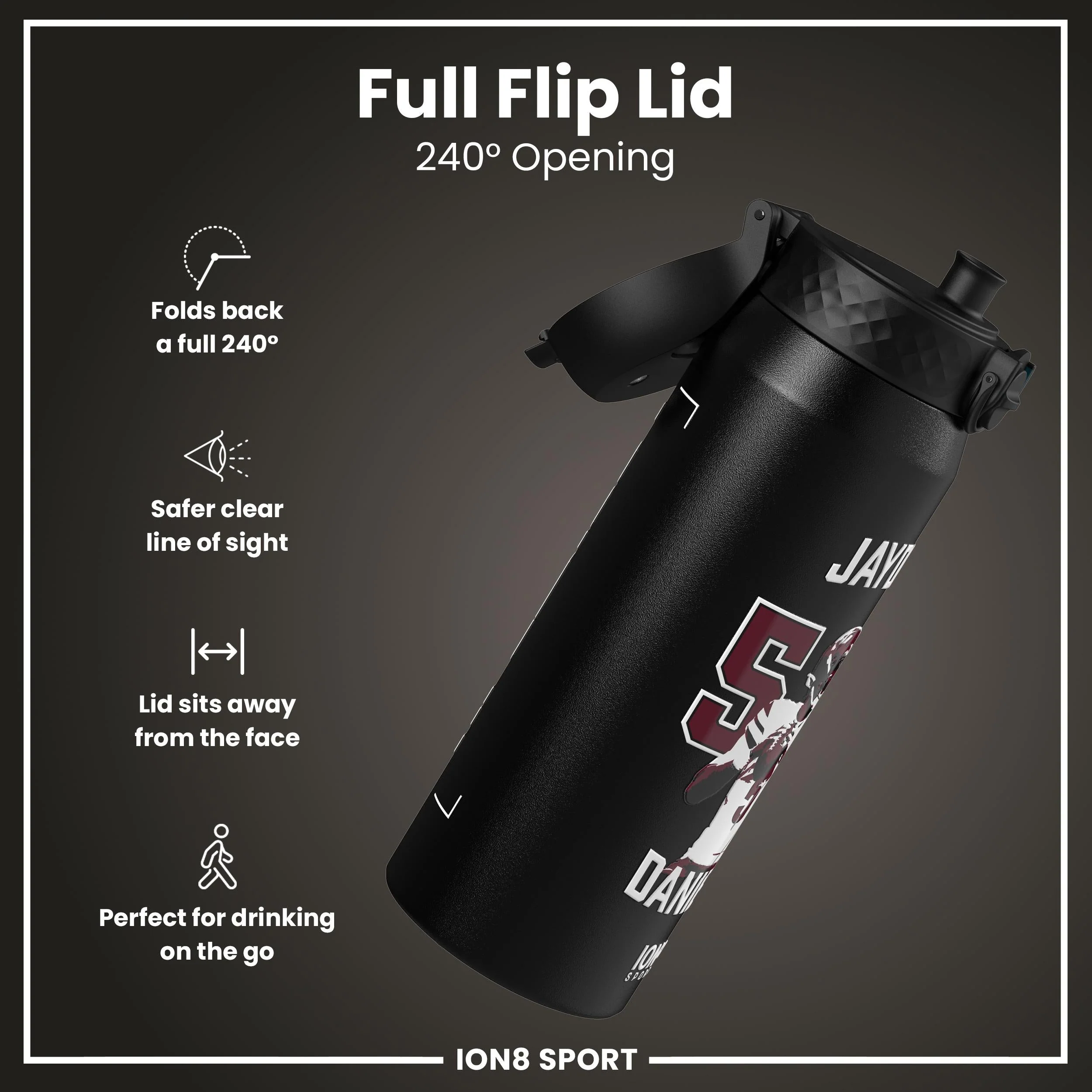 NFL x ION8, Isolierte Edelstahl, Locked In Series, Jayden Daniels, 750 ml - Image 4