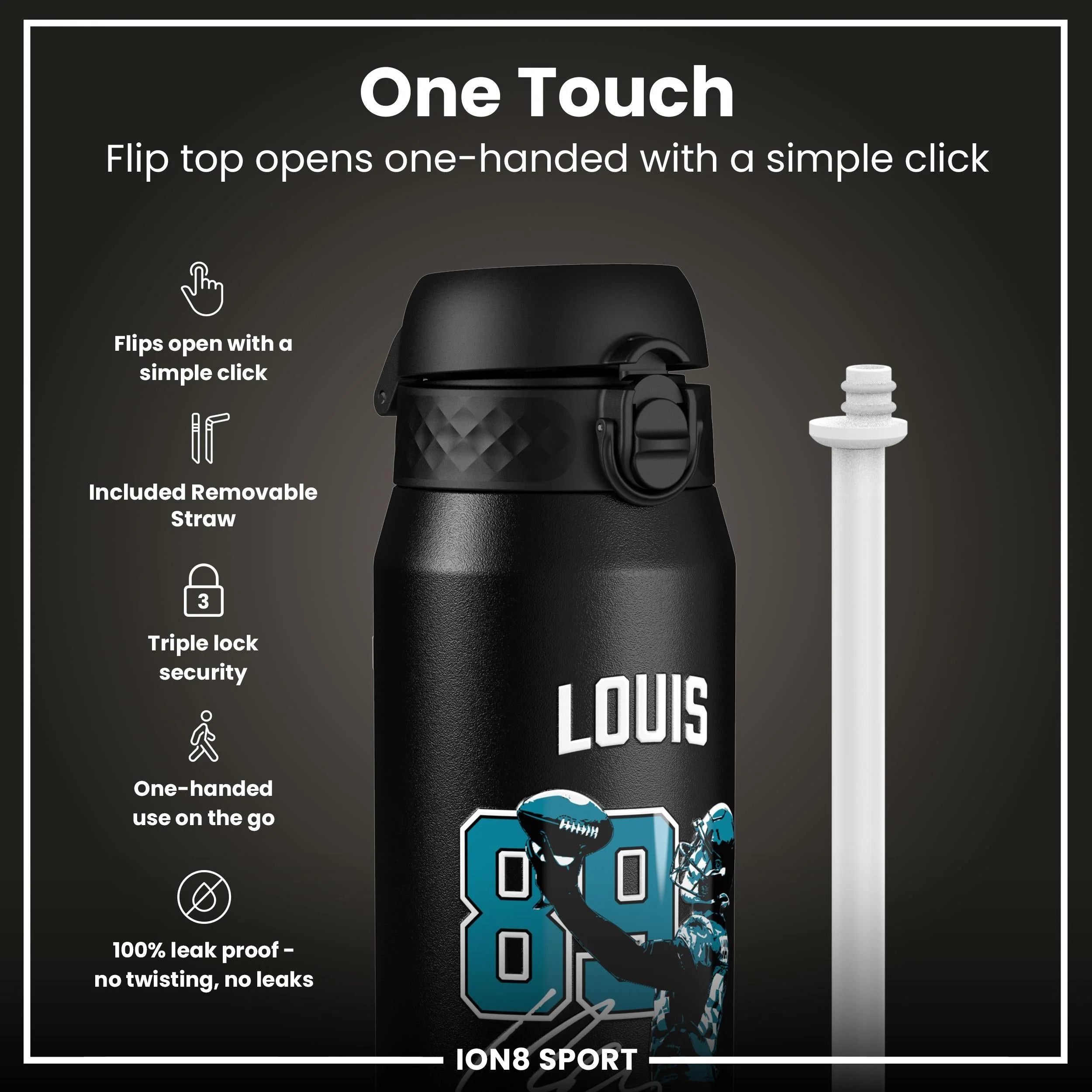NFL x ION8, Isolierte Edelstahl, Locked In Series, Ress-Zammit, 750 ml - Image 3