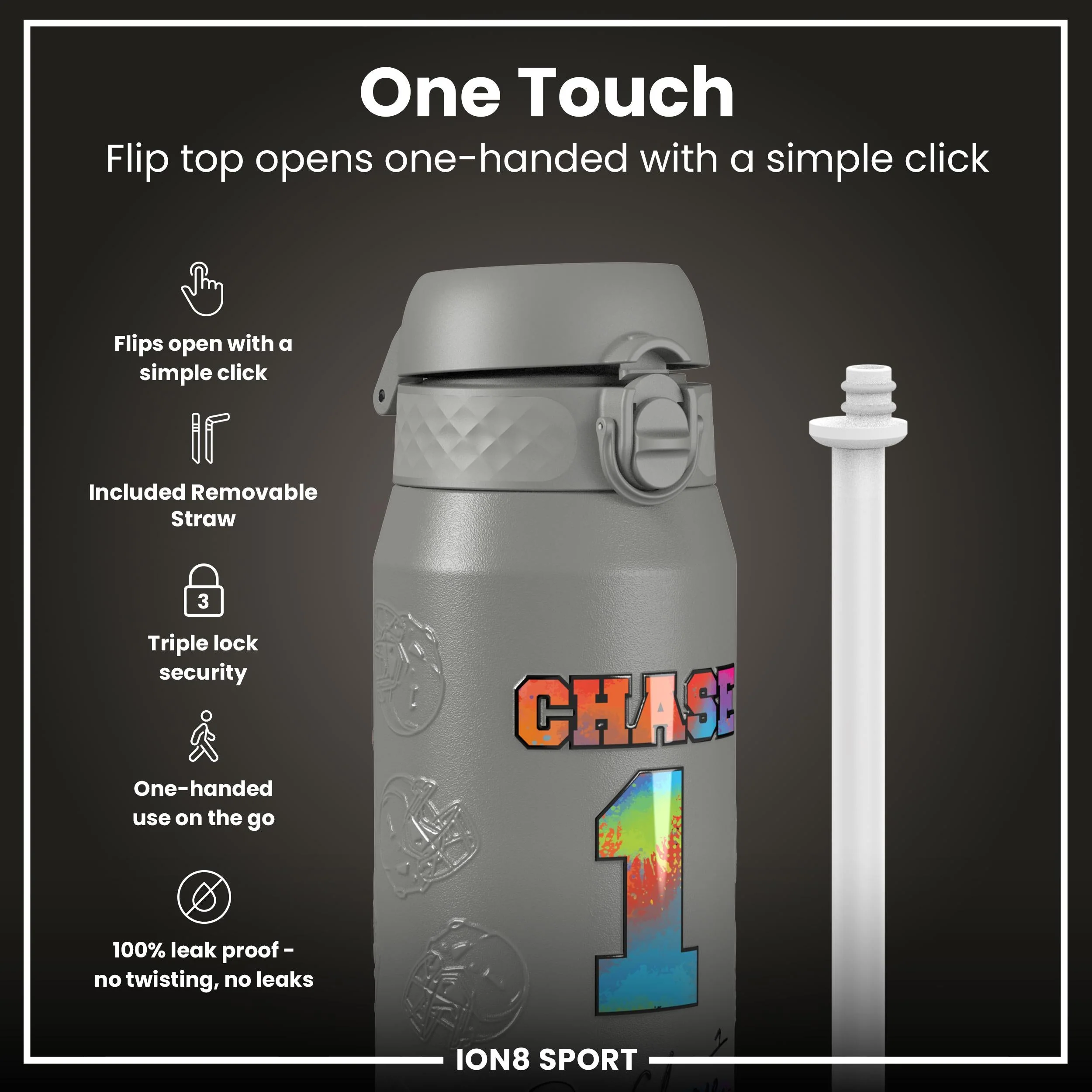 NFL x ION8, Isolierte Edelstahl, Signature Series, Ja'Marr Chase, 750 ml - Image 3
