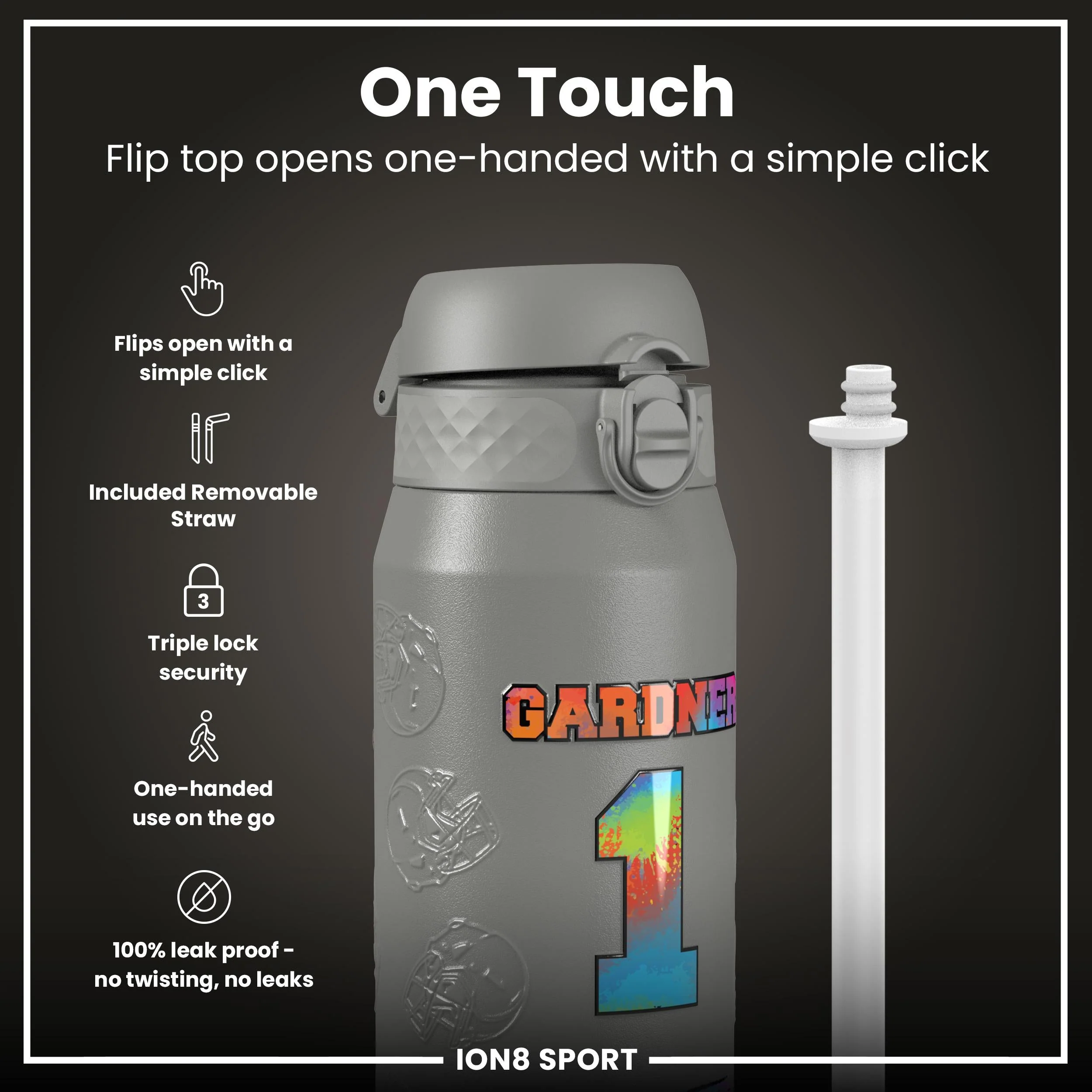 NFL x ION8, Isolierte Edelstahl, Signature Series, Sauce Gardner, 750 ml - Image 3