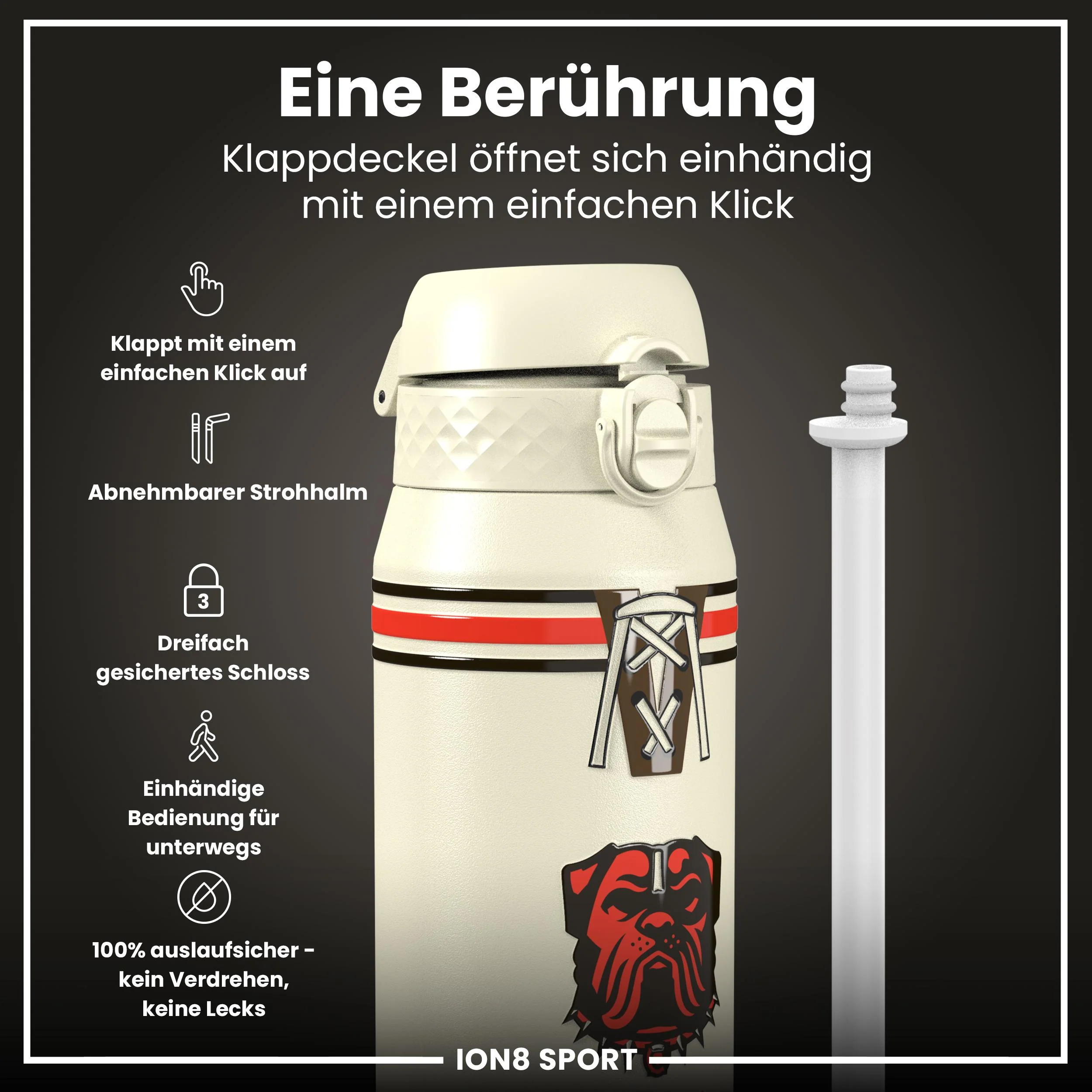 NFL x ION8, Isolierte Edelstahl, Browns, 750 ml - Image 3