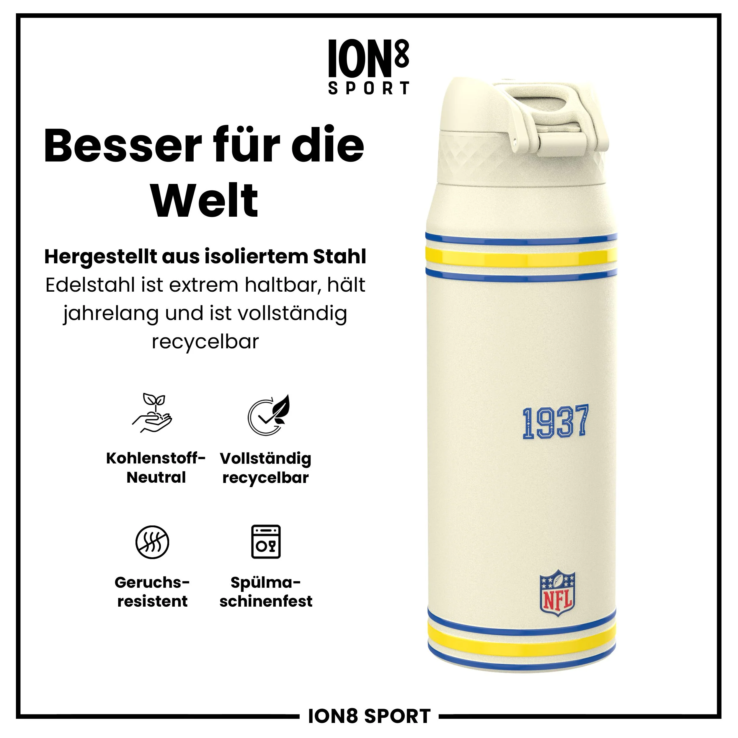 NFL x ION8, Isolierte Edelstahl, Rams, 750 ml - Image 5