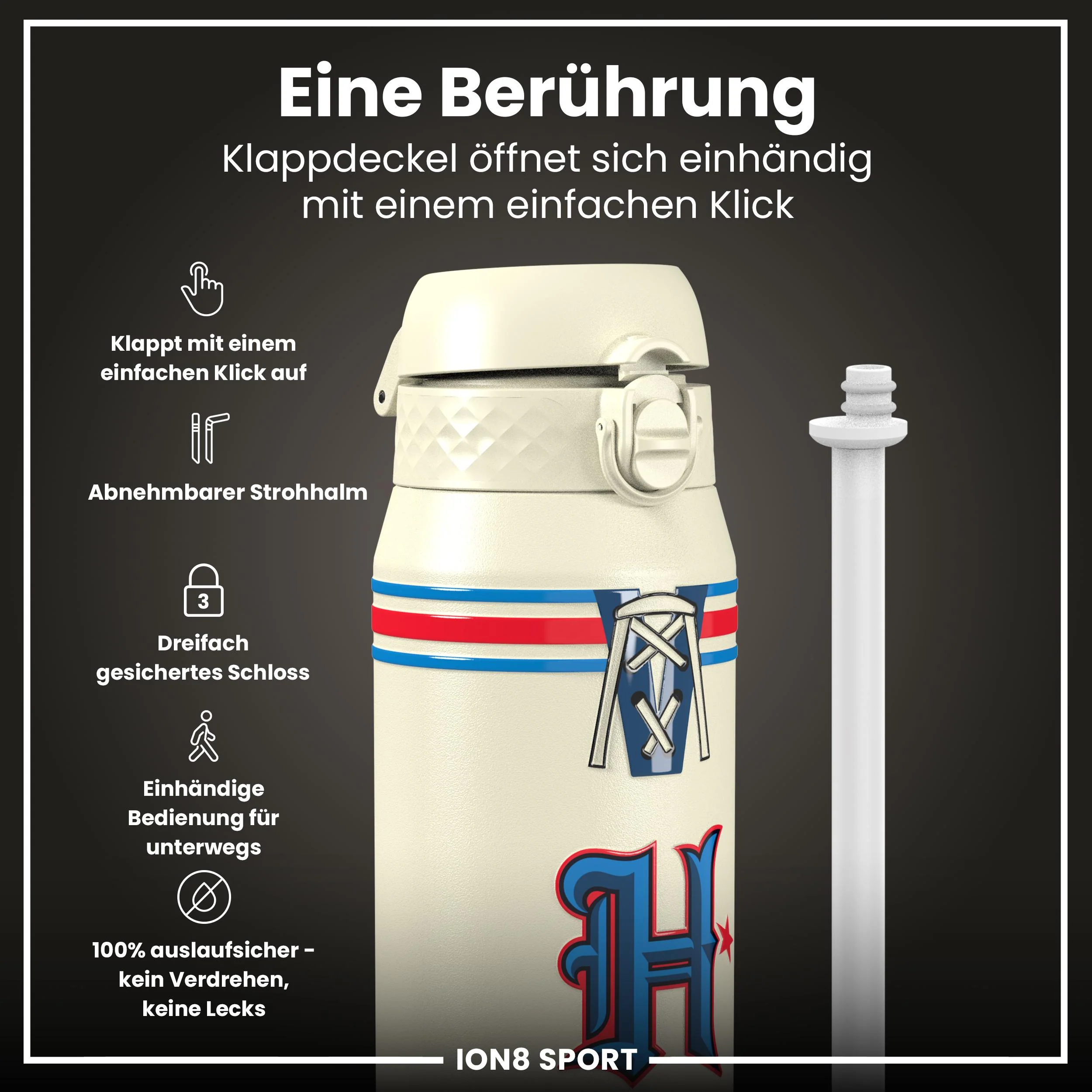NFL x ION8, Isolierte Edelstahl, Texans, 750 ml - Image 3